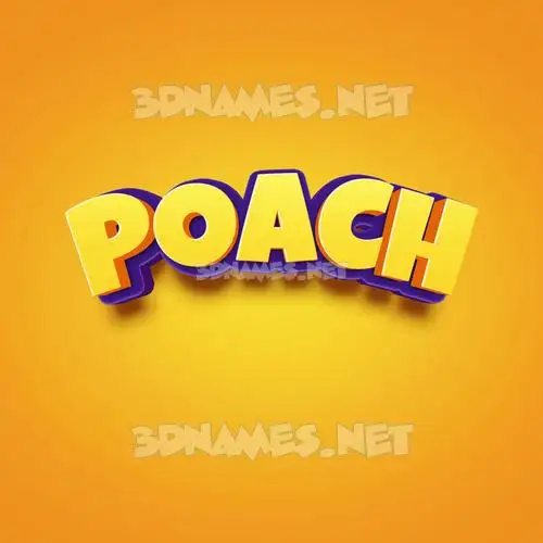 poach in Orange Toon style - 3D name wallpaper poach in Orange Toon style - 3D name wallpaper