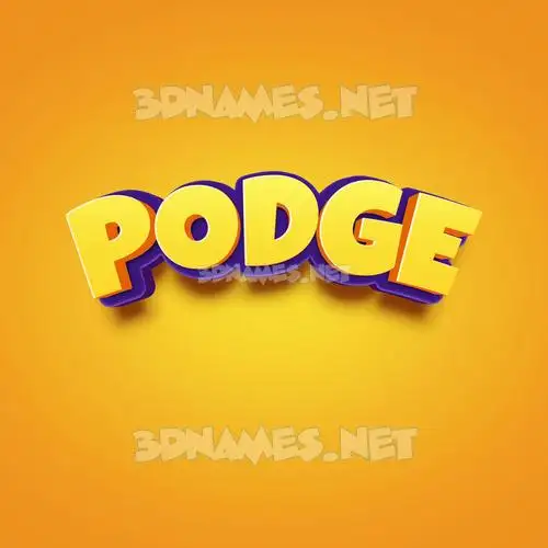 podge in Orange Toon style - 3D name wallpaper podge in Orange Toon style - 3D name wallpaper