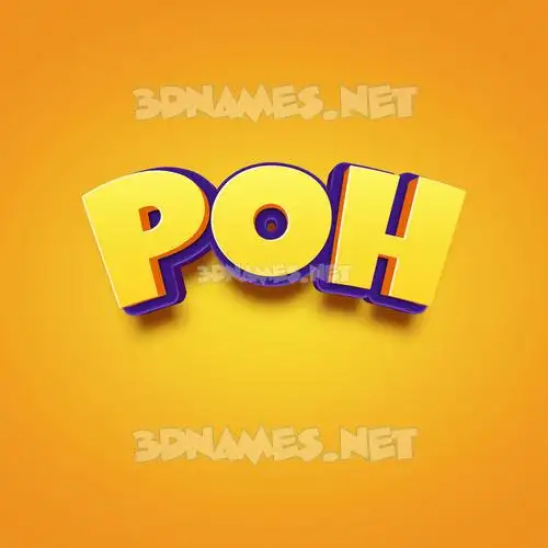 poh in Orange Toon style - 3D name wallpaper poh in Orange Toon style - 3D name wallpaper