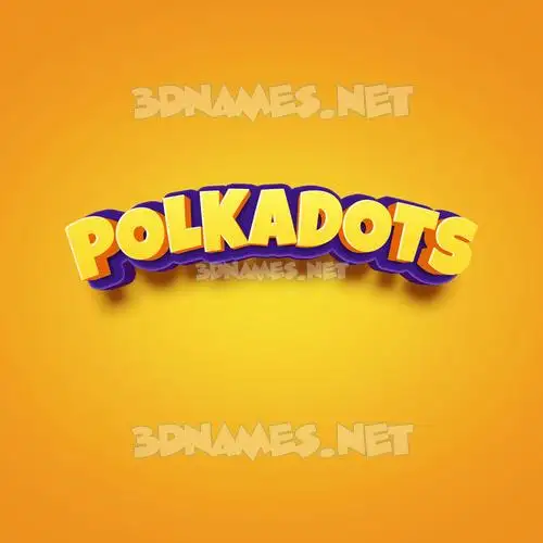 polkadots in Orange Toon style - 3D name wallpaper polkadots in Orange Toon style - 3D name wallpaper