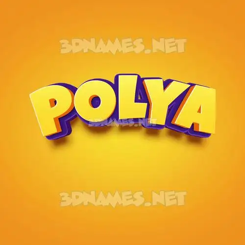 polya in Orange Toon style - 3D name wallpaper