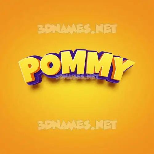 pommy in Orange Toon style - 3D name wallpaper pommy in Orange Toon style - 3D name wallpaper