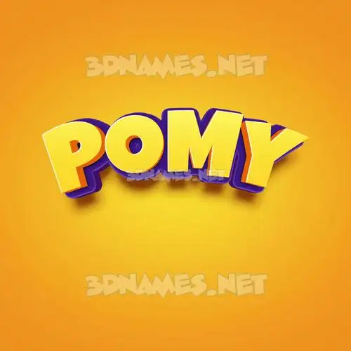 pomy in Orange Toon style - 3D name wallpaper pomy in Orange Toon style - 3D name wallpaper