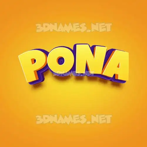 pona in Orange Toon style - 3D name wallpaper pona in Orange Toon style - 3D name wallpaper