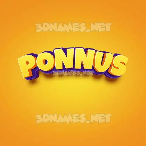 ponnus in Orange Toon style - 3D name wallpaper ponnus in Orange Toon style - 3D name wallpaper