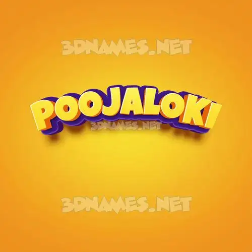 poojaloki in Orange Toon style - 3D name wallpaper poojaloki in Orange Toon style - 3D name wallpaper