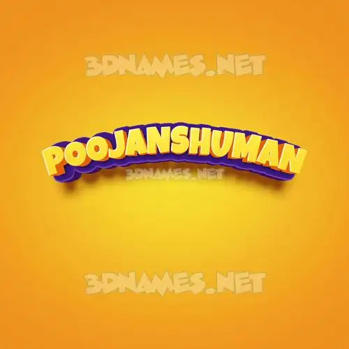 poojanshuman in Orange Toon style - 3D name wallpaper poojanshuman in Orange Toon style - 3D name wallpaper