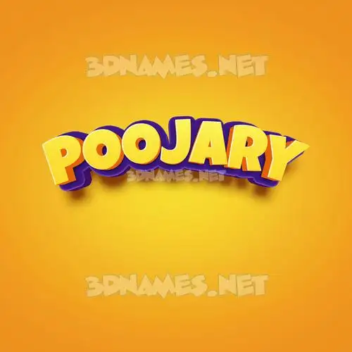 poojary in Orange Toon style - 3D name wallpaper poojary in Orange Toon style - 3D name wallpaper