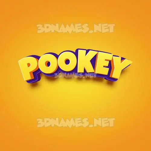 pookey in Orange Toon style - 3D name wallpaper