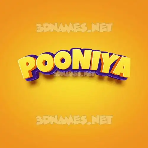 pooniya in Orange Toon style - 3D name wallpaper pooniya in Orange Toon style - 3D name wallpaper