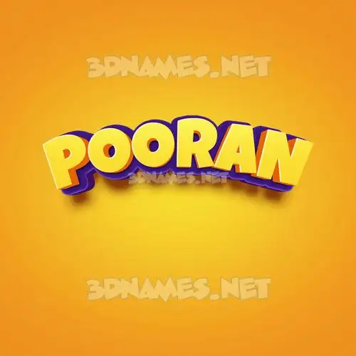pooran in Orange Toon style - 3D name wallpaper pooran in Orange Toon style - 3D name wallpaper