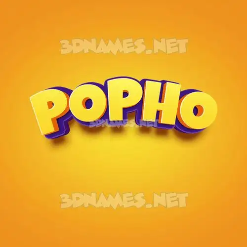 popho in Orange Toon style - 3D name wallpaper popho in Orange Toon style - 3D name wallpaper