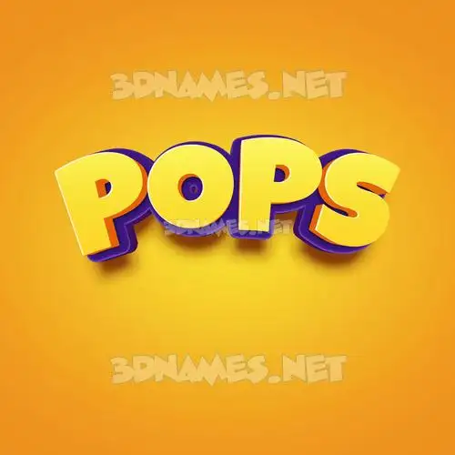 pops in Orange Toon style - 3D name wallpaper pops in Orange Toon style - 3D name wallpaper