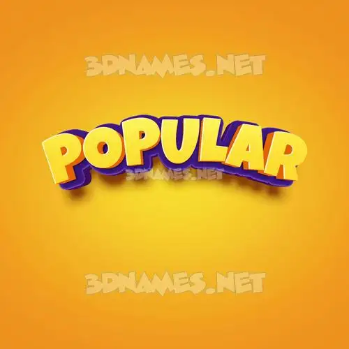 popular in Orange Toon style - 3D name wallpaper