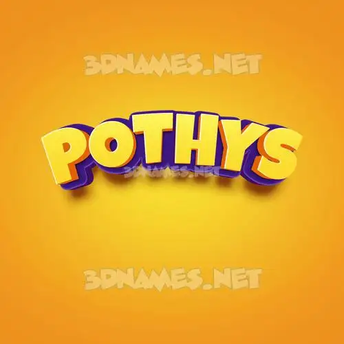 pothys in Orange Toon style - 3D name wallpaper pothys in Orange Toon style - 3D name wallpaper