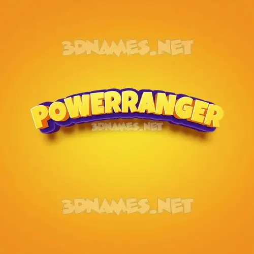 powerranger in Orange Toon style - 3D name wallpaper powerranger in Orange Toon style - 3D name wallpaper
