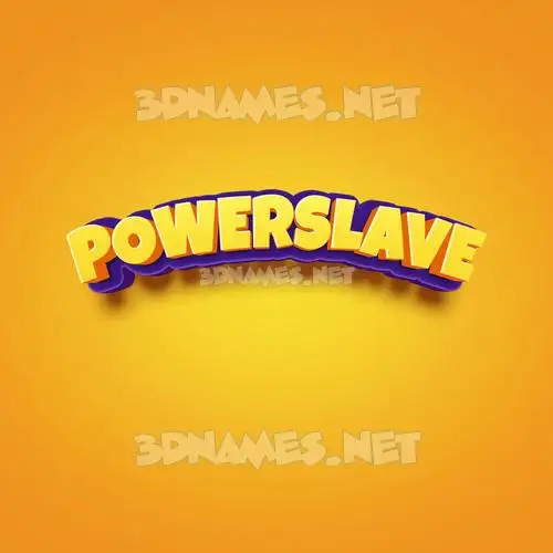 powerslave in Orange Toon style - 3D name wallpaper powerslave in Orange Toon style - 3D name wallpaper