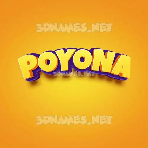 poyona in Orange Toon style - 3D name wallpaper poyona in Orange Toon style - 3D name wallpaper