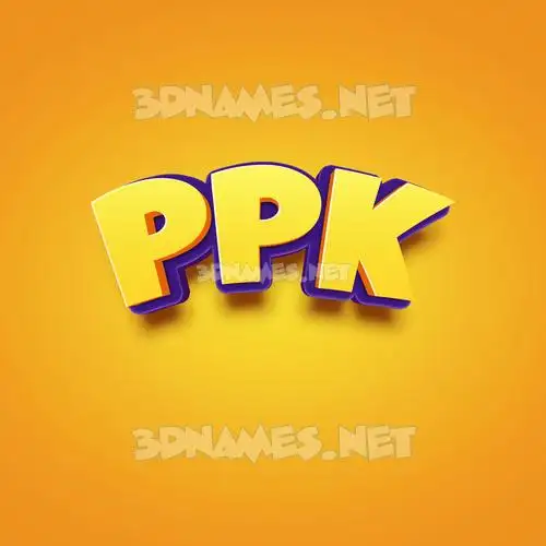 ppk in Orange Toon style - 3D name wallpaper ppk in Orange Toon style - 3D name wallpaper