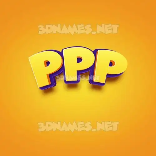 ppp in Orange Toon style - 3D name wallpaper ppp in Orange Toon style - 3D name wallpaper