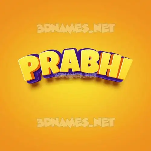prabhi in Orange Toon style - 3D name wallpaper