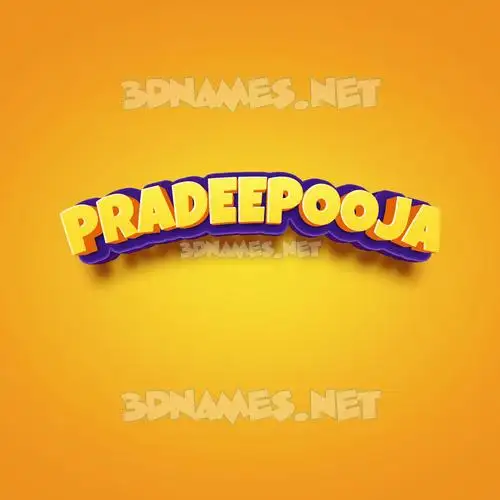 pradeepooja in Orange Toon style - 3D name wallpaper pradeepooja in Orange Toon style - 3D name wallpaper