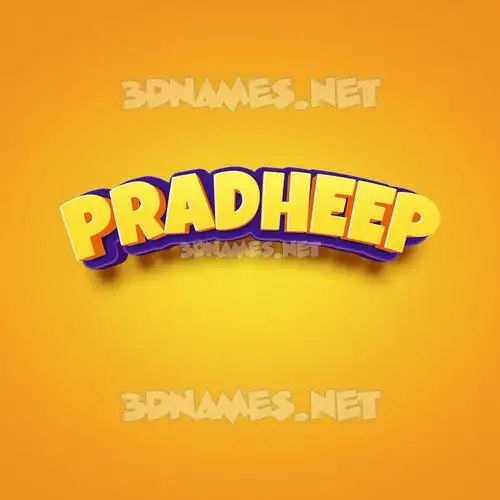 pradheep in Orange Toon style - 3D name wallpaper pradheep in Orange Toon style - 3D name wallpaper