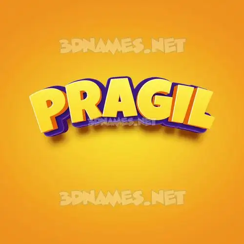 pragil in Orange Toon style - 3D name wallpaper pragil in Orange Toon style - 3D name wallpaper