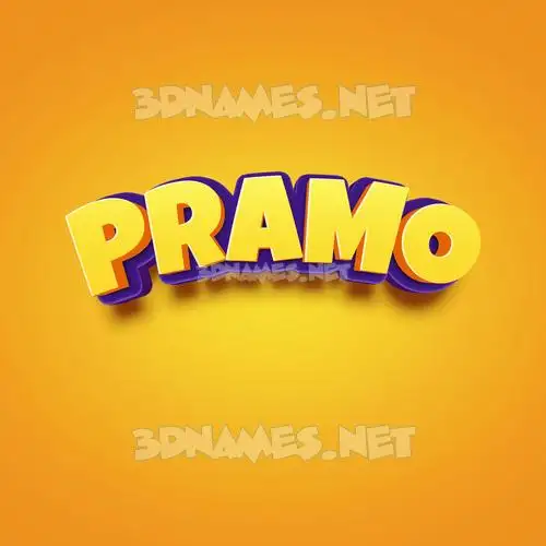 pramo in Orange Toon style - 3D name wallpaper pramo in Orange Toon style - 3D name wallpaper