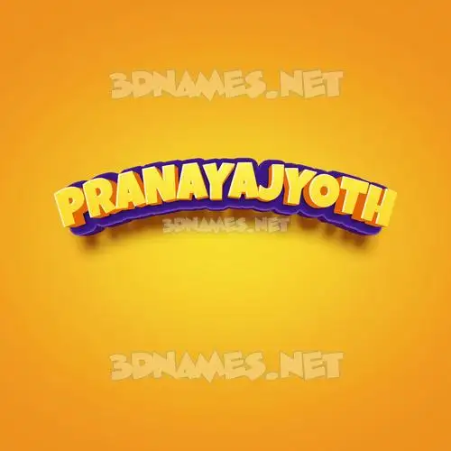 pranayajyoth in Orange Toon style - 3D name wallpaper pranayajyoth in Orange Toon style - 3D name wallpaper