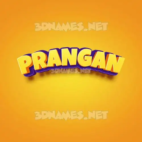 prangan in Orange Toon style - 3D name wallpaper prangan in Orange Toon style - 3D name wallpaper