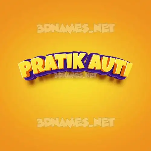 pratik auti in Orange Toon style - 3D name wallpaper pratik auti in Orange Toon style - 3D name wallpaper