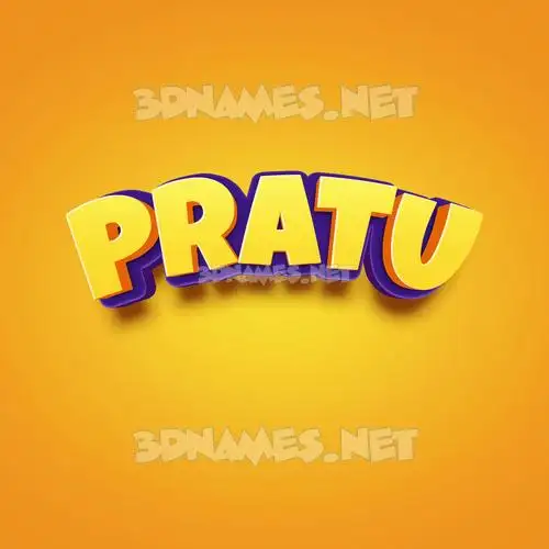 pratu in Orange Toon style - 3D name wallpaper pratu in Orange Toon style - 3D name wallpaper
