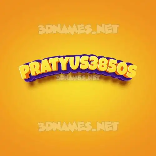 pratyus3850s in Orange Toon style - 3D name wallpaper