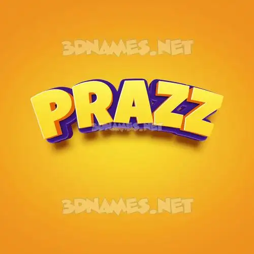 prazz in Orange Toon style - 3D name wallpaper prazz in Orange Toon style - 3D name wallpaper