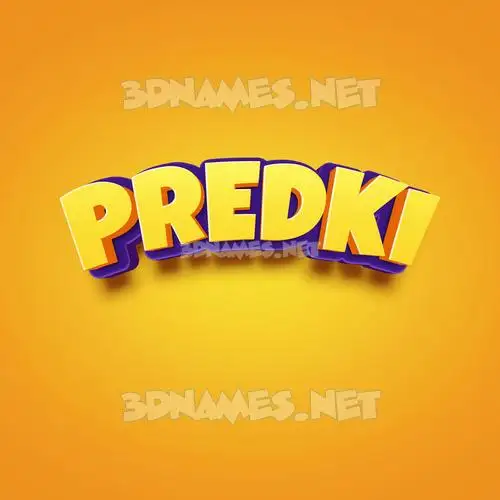 predki in Orange Toon style - 3D name wallpaper predki in Orange Toon style - 3D name wallpaper