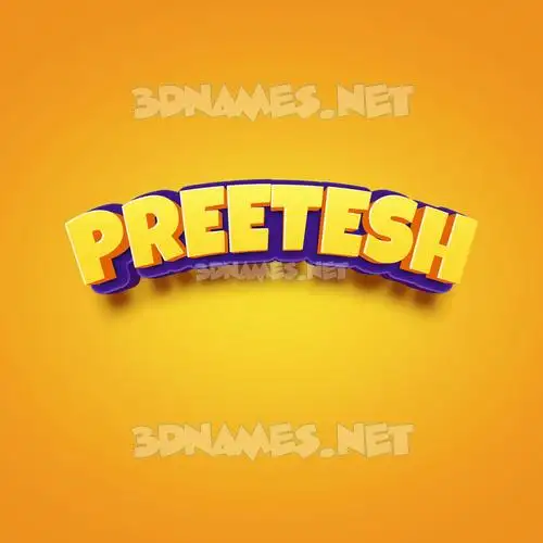 preetesh in Orange Toon style - 3D name wallpaper preetesh in Orange Toon style - 3D name wallpaper