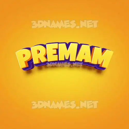premam in Orange Toon style - 3D name wallpaper premam in Orange Toon style - 3D name wallpaper