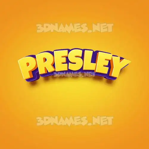 presley in Orange Toon style - 3D name wallpaper presley in Orange Toon style - 3D name wallpaper
