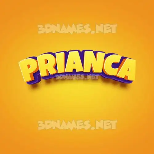 prianca in Orange Toon style - 3D name wallpaper prianca in Orange Toon style - 3D name wallpaper