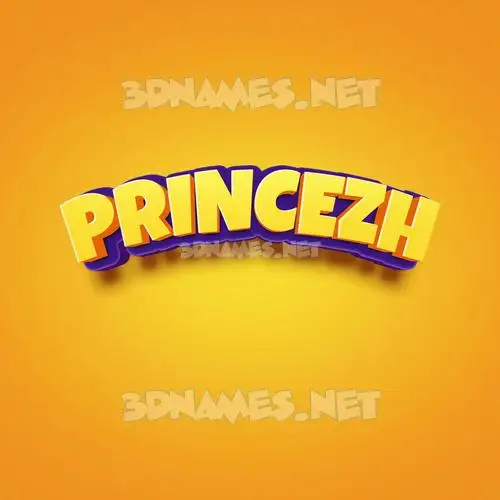 princezh in Orange Toon style - 3D name wallpaper princezh in Orange Toon style - 3D name wallpaper