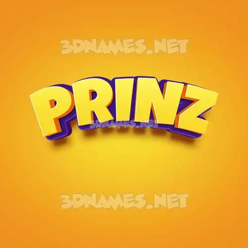 prinz in Orange Toon style - 3D name wallpaper prinz in Orange Toon style - 3D name wallpaper