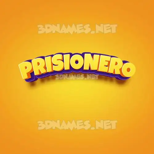prisionero in Orange Toon style - 3D name wallpaper