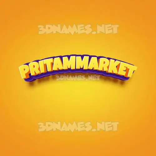 pritammarket in Orange Toon style - 3D name wallpaper pritammarket in Orange Toon style - 3D name wallpaper