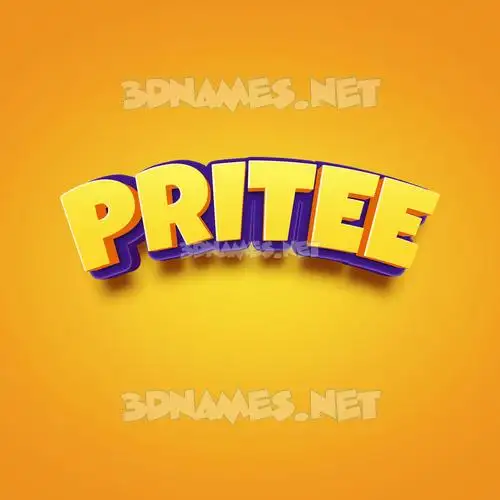 pritee in Orange Toon style - 3D name wallpaper pritee in Orange Toon style - 3D name wallpaper