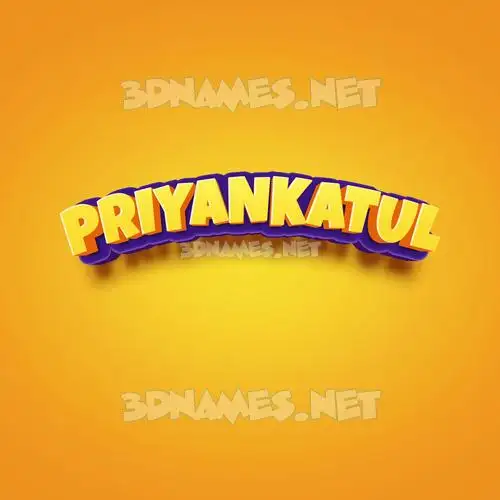 priyankatul in Orange Toon style - 3D name wallpaper
