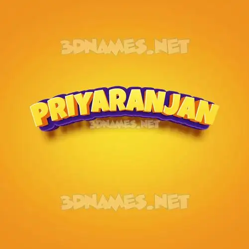 priyaranjan in Orange Toon style - 3D name wallpaper