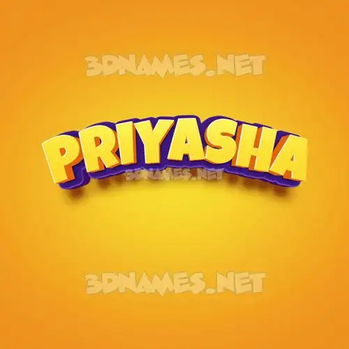 priyasha in Orange Toon style - 3D name wallpaper