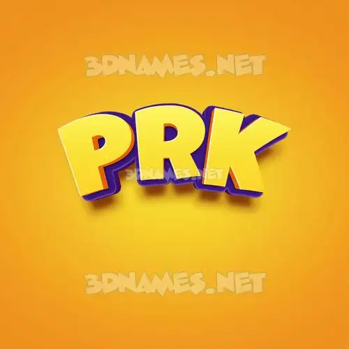 prk in Orange Toon style - 3D name wallpaper prk in Orange Toon style - 3D name wallpaper