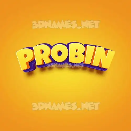 probin in Orange Toon style - 3D name wallpaper probin in Orange Toon style - 3D name wallpaper